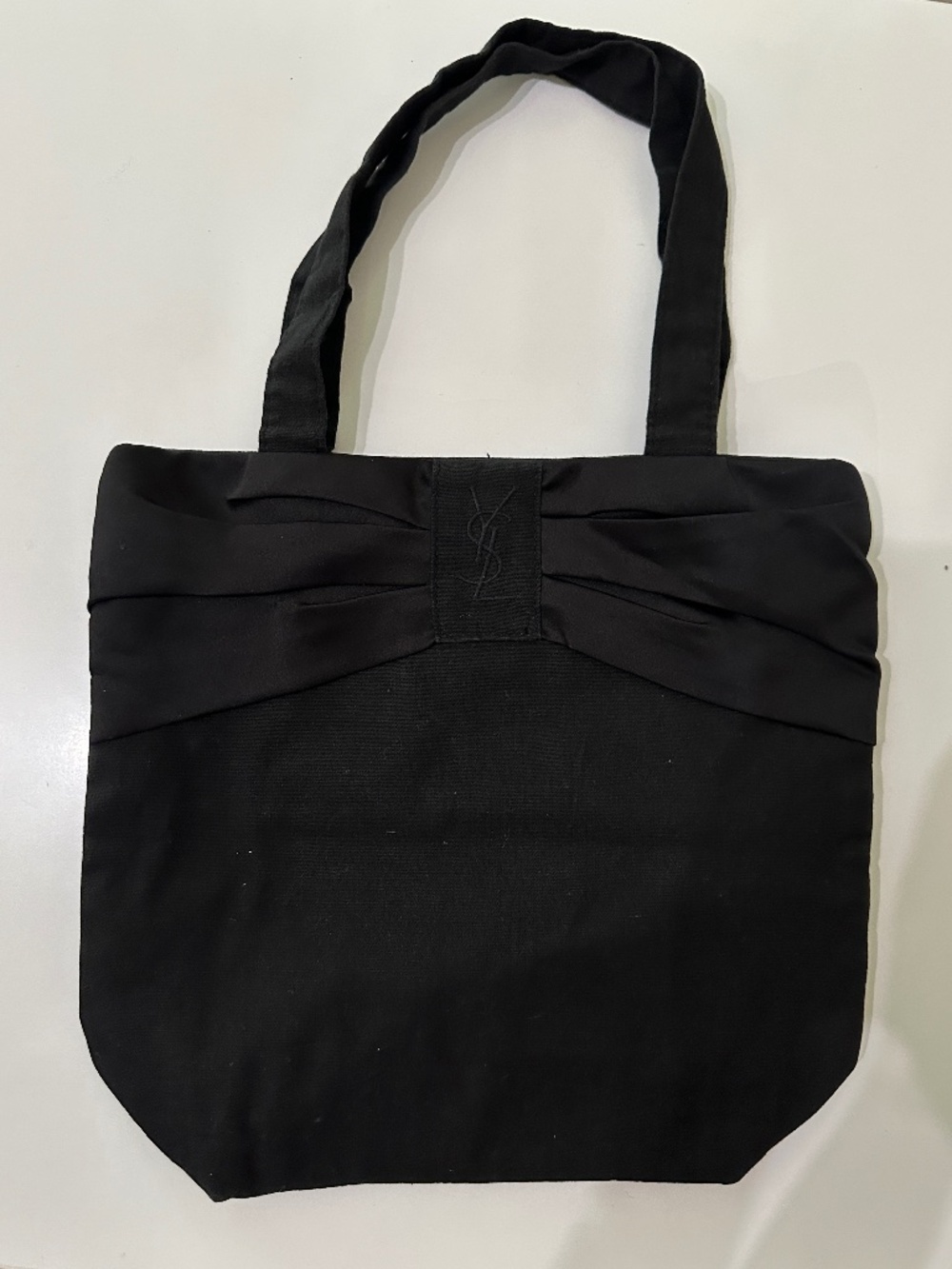 YSL Yves Saint Laurent Black Canvas Tote Bag